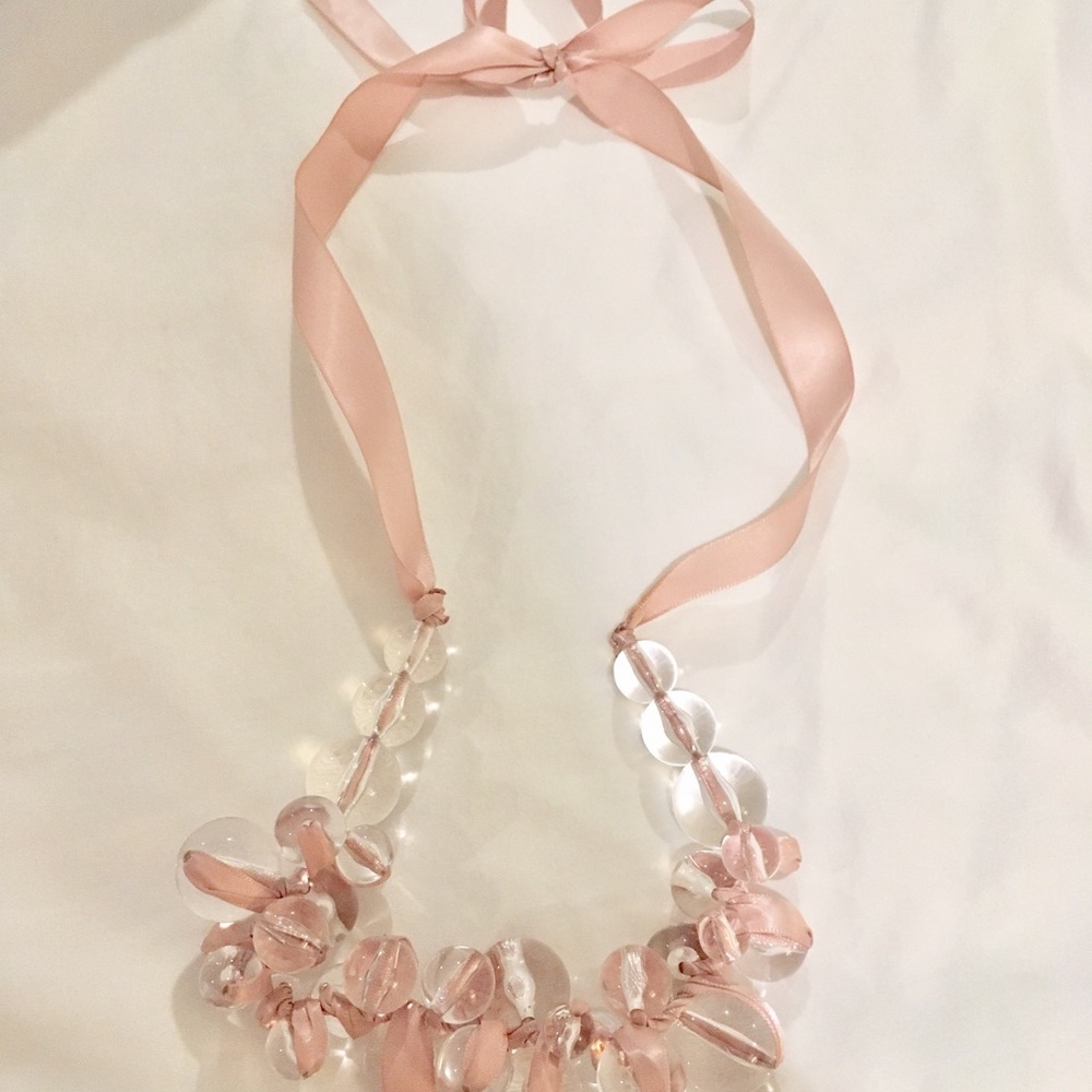 Ballet Pink & Clear Bobble Necklace